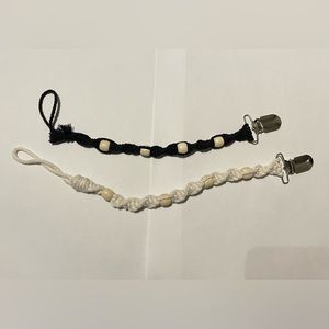Macrame Pacifier Clip Set